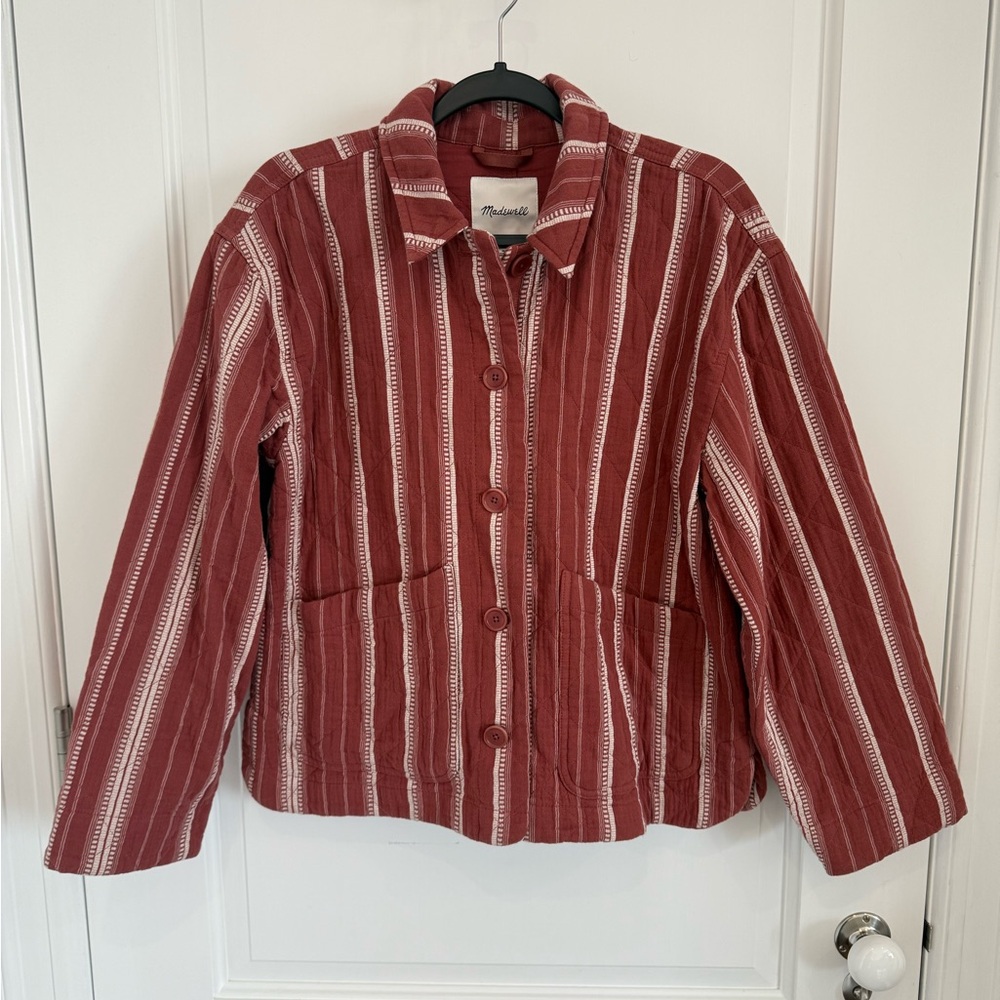 Madewell quilted lightspun shirt jacket NWOT